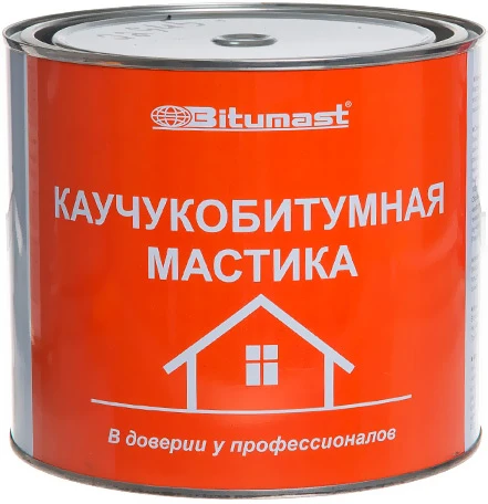 Фото мастика bitumast каучукобитумная 2л Мастика BITUMAST каучукобитумная 2л в наличии