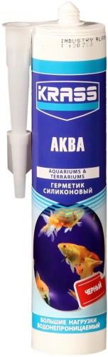 Фото герметик д/аквариумов krass силикон черн. 300мл Герметик д/аквариумов KRASS силикон черн. 300мл в наличии