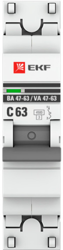 Автоматич.вык. EKF 1п 63А (ВА 47-29) в наличии фото 2