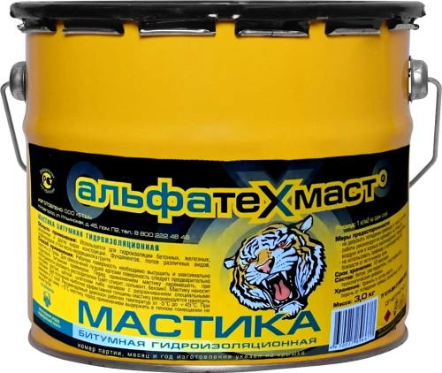 Фото мастика альфатехмаст битумная 3кг Мастика АльфаТехМаст битумная 3кг в наличии