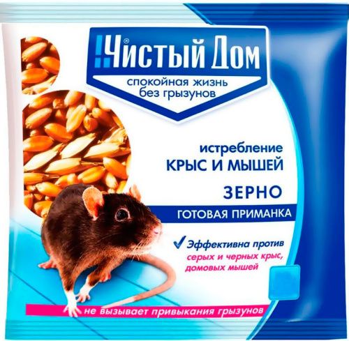 Фото зерновая приманка от крыс и мышей (100г) Зерновая приманка от крыс и мышей (100г) в наличии