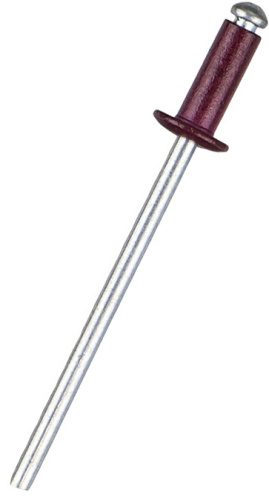 Фото заклепка 3.2х8 ral 3005 (красное вино) Заклепка 3.2х8 RAL 3005 (красное вино) в наличии