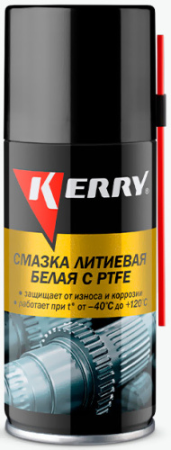Фото смазка литиевая белая с ptfe kerry kr-942-1 210 мл Смазка литиевая белая с PTFE KERRY KR-942-1 210 мл в наличии