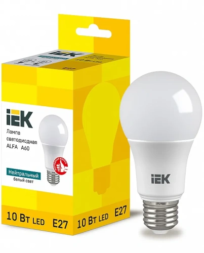 АКЦИЯ! Лампа светодиод. IEK А60 Е27 10w в наличии